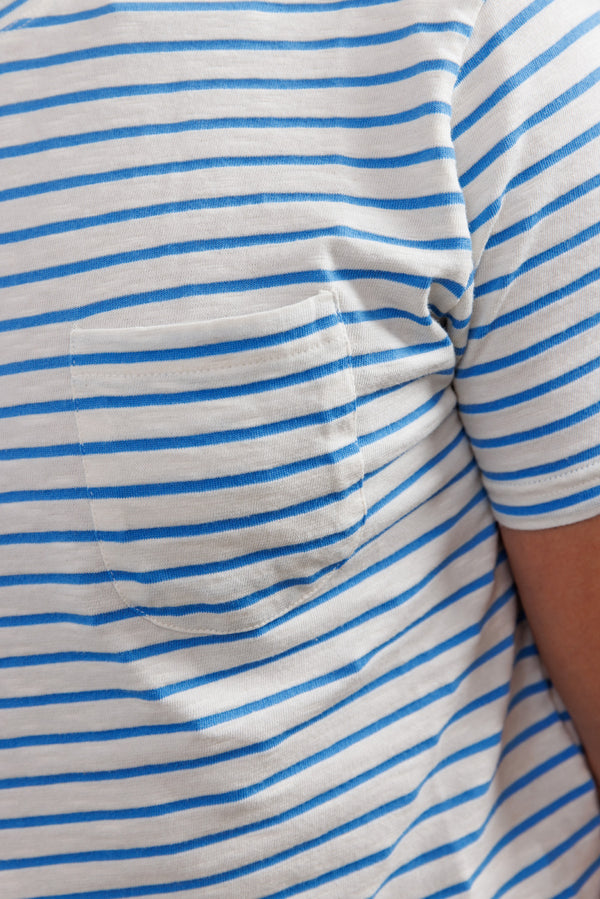 La Paz Guerreiro Pocket T-Shirt Azure Stripes