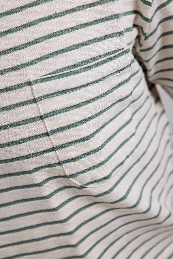 La Paz Pocket T-Shirt Green Bay Stripes