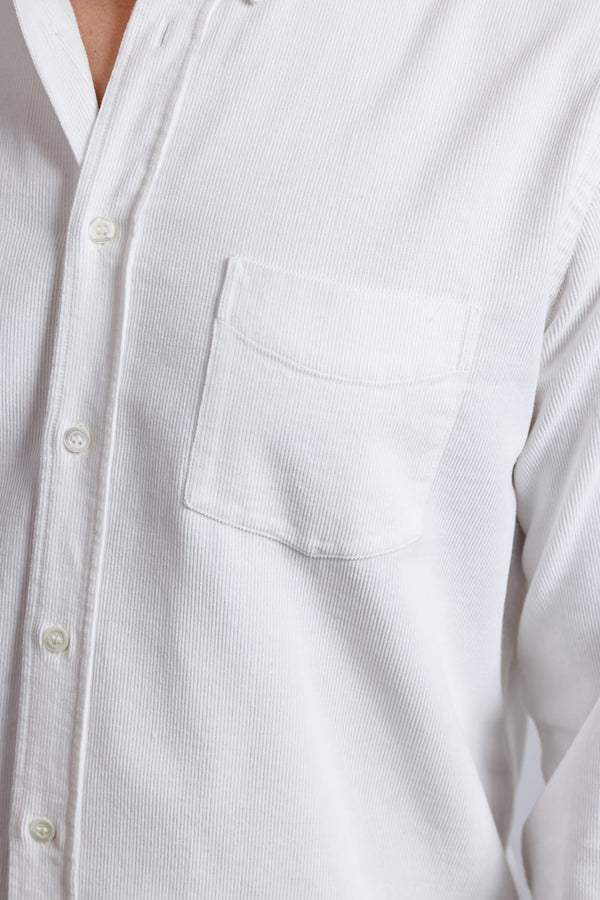 La Paz Button Down Shirt Branco Babycord Ecru