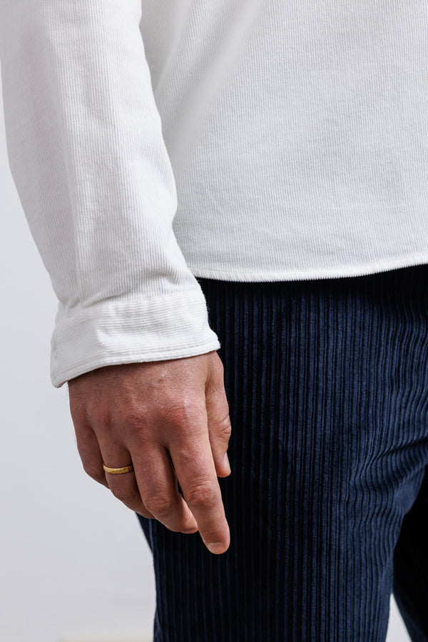 La Paz Button Down Shirt Branco Babycord Ecru