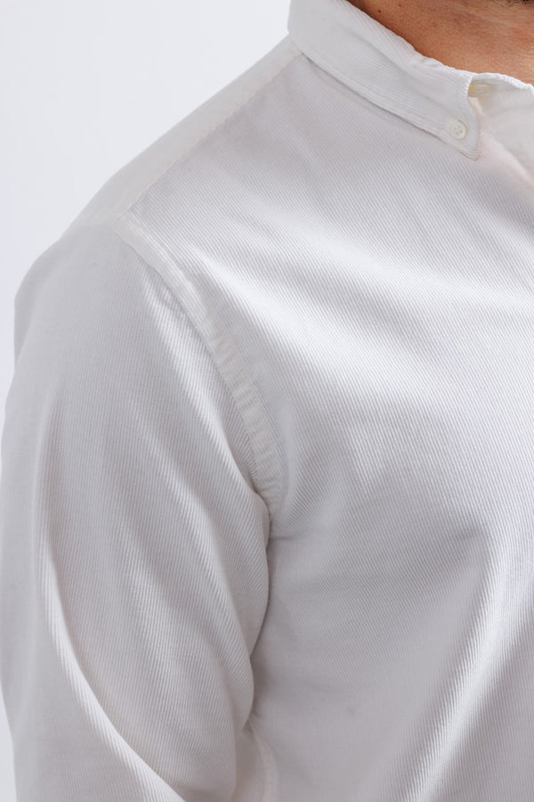 La Paz Button Down Shirt Branco Babycord Ecru