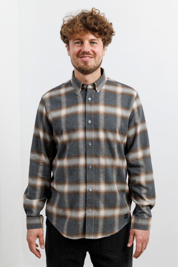 Nowadays Modern Brushed Check Shirt Rainy Day