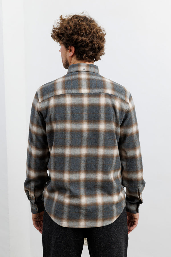 Nowadays Modern Brushed Check Shirt Rainy Day