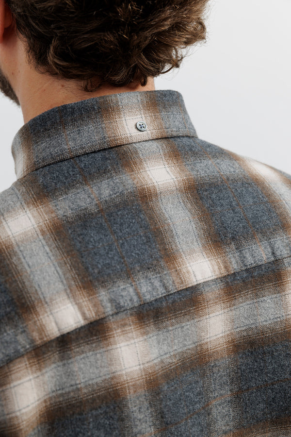 Nowadays Modern Brushed Check Shirt Rainy Day