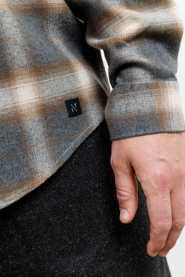 Nowadays Modern Brushed Check Shirt Rainy Day