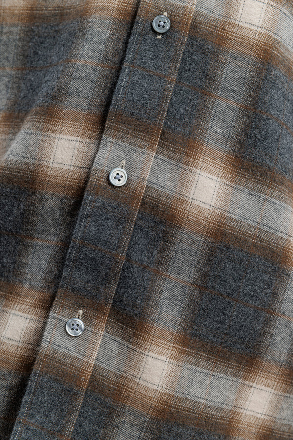 Nowadays Modern Brushed Check Shirt Rainy Day