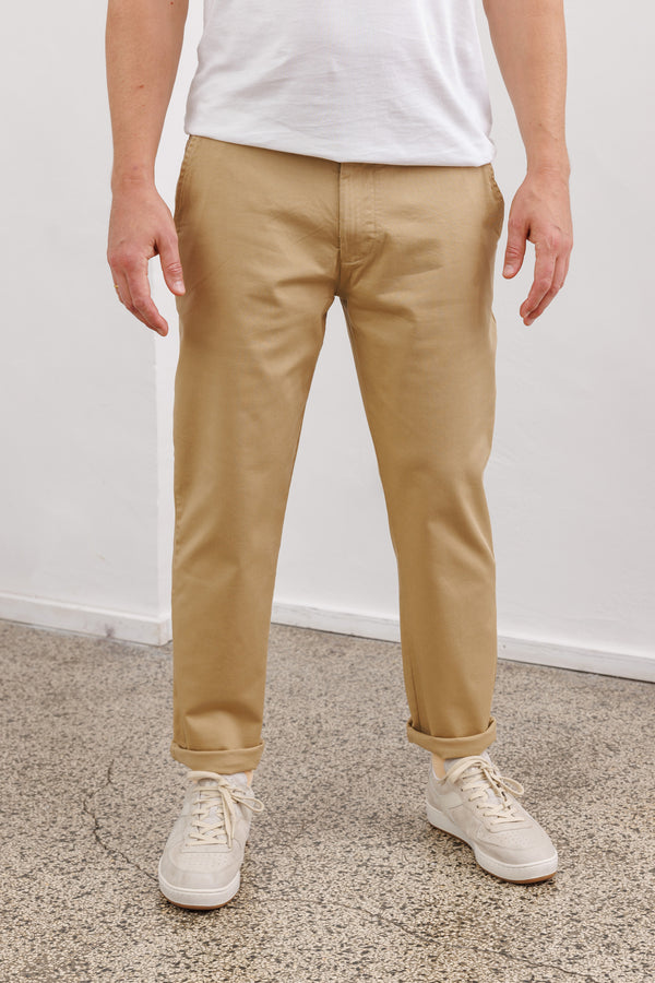 Nowadays Cotton Twill Chino Pants Classic Beige