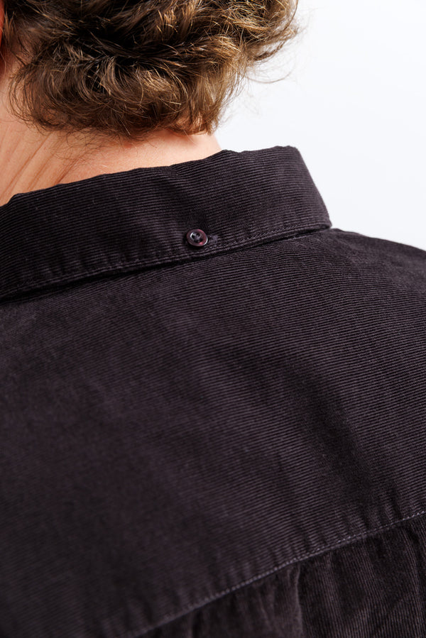 Nowadays Babycord Modern Fit Shirt Licorice