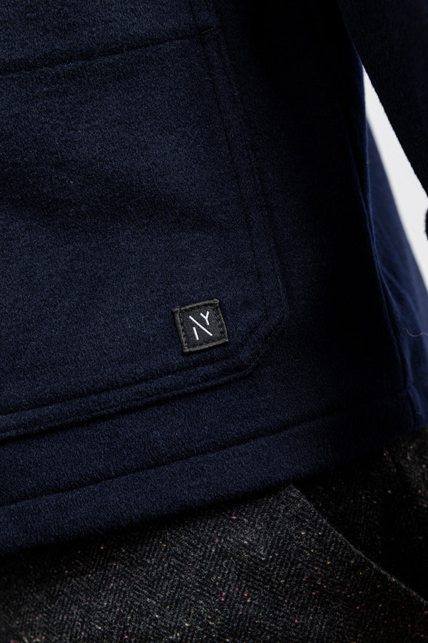 Nowadays Wool Mix Overshirt Sky Captain