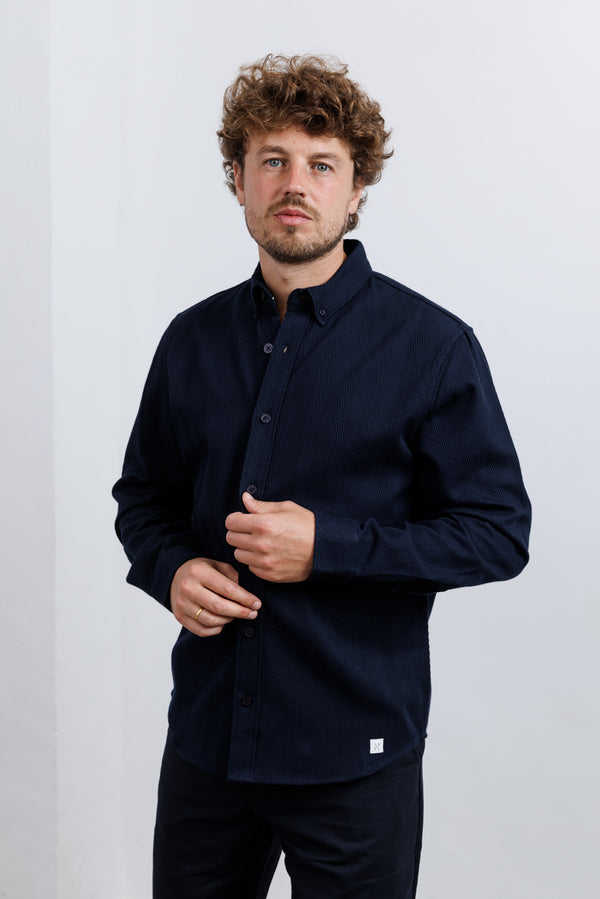 Nowadays Herringbone Shirt Sky Captain