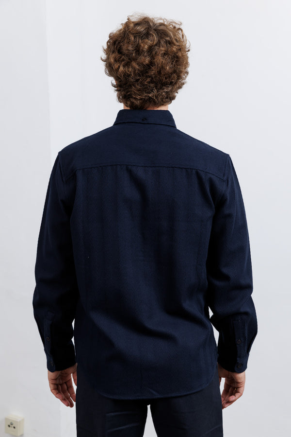 Nowadays Herringbone Shirt Sky Captain