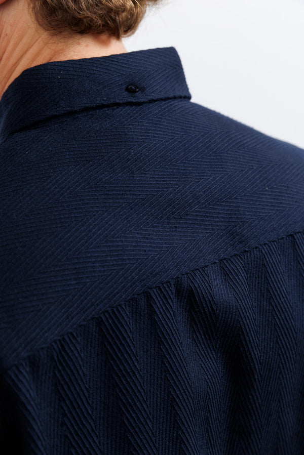 Nowadays Herringbone Shirt Sky Captain