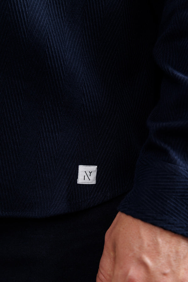 Nowadays Herringbone Shirt Sky Captain