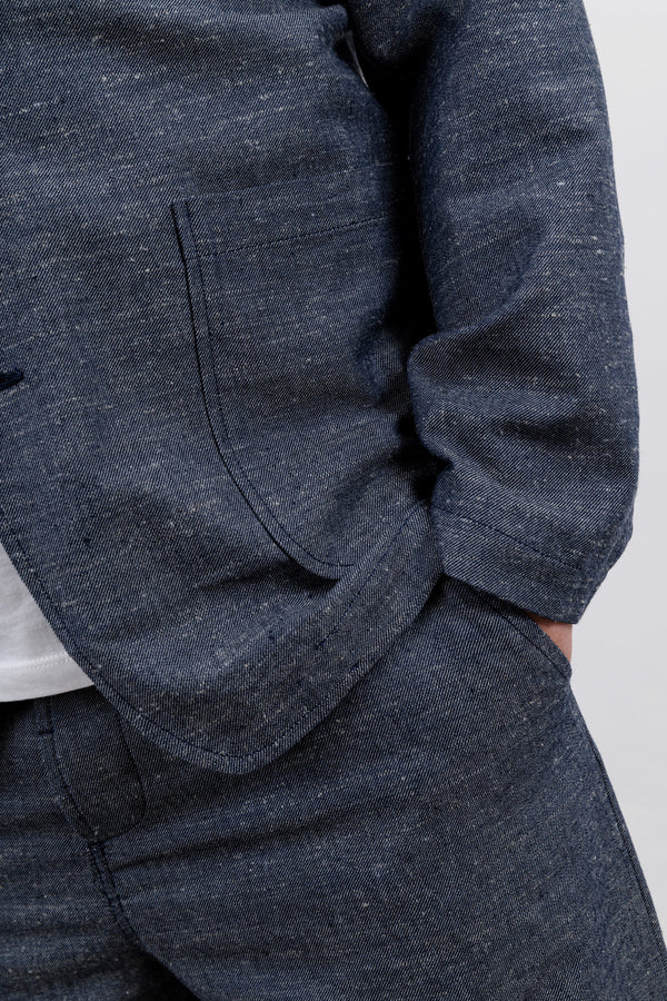 Universal Works Three Button Jacket Lord Cotton Linen Denim