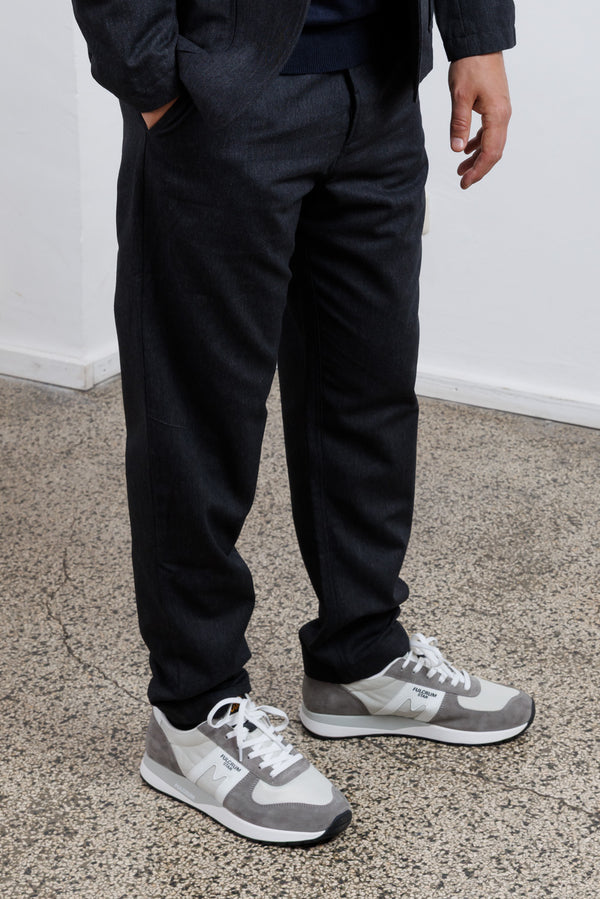 Universal Works Charcoal Recycled Italian Tweed Military Chino