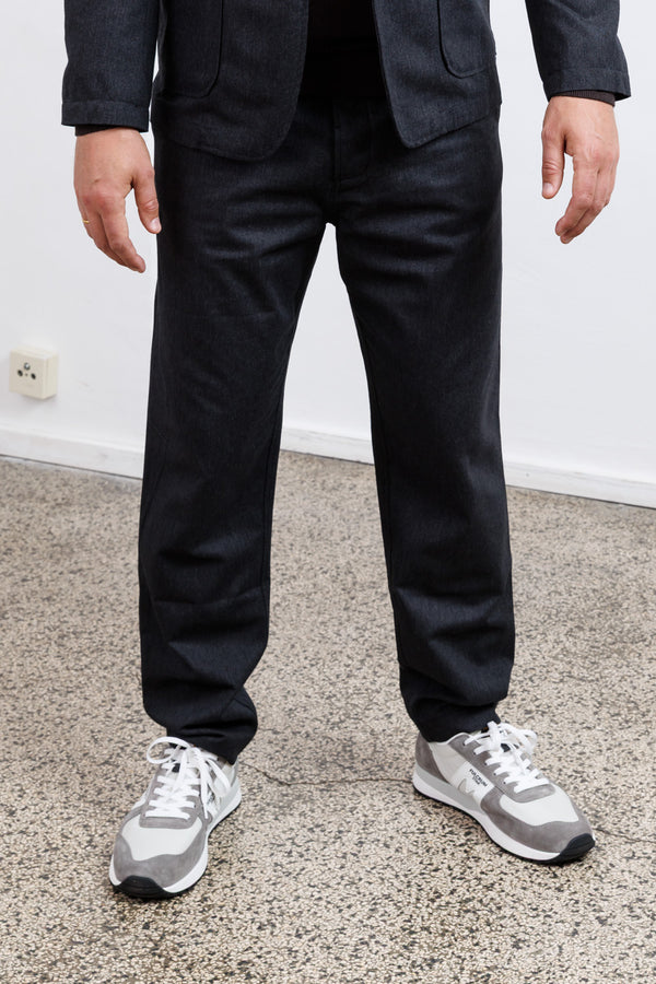 Universal Works Charcoal Recycled Italian Tweed Military Chino