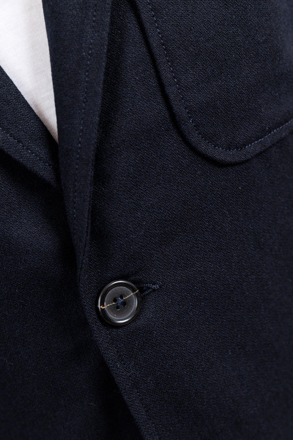 Universal Works Dark Navy Upcycled Italian Tweed Two Button Jacket