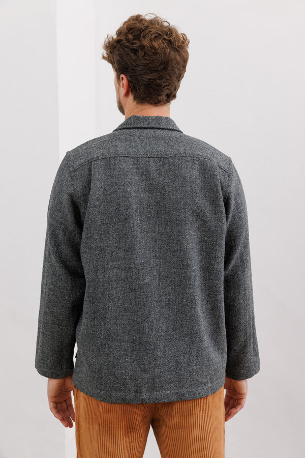 Universal Works Easy Jacket Grey Harris Tweed