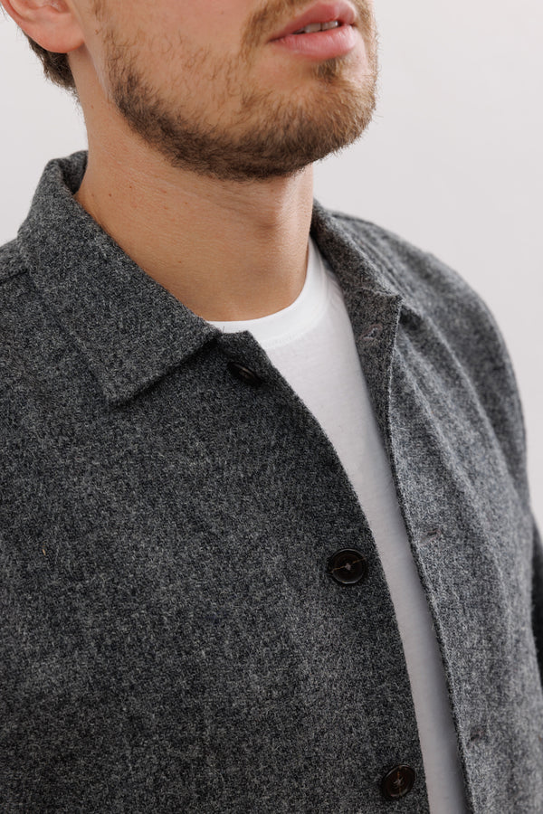 Universal Works Easy Jacket Grey Harris Tweed