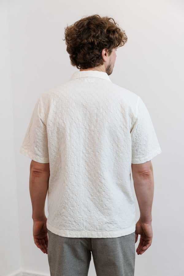 Universal Works Dot Waffle Road Shirt Ecru