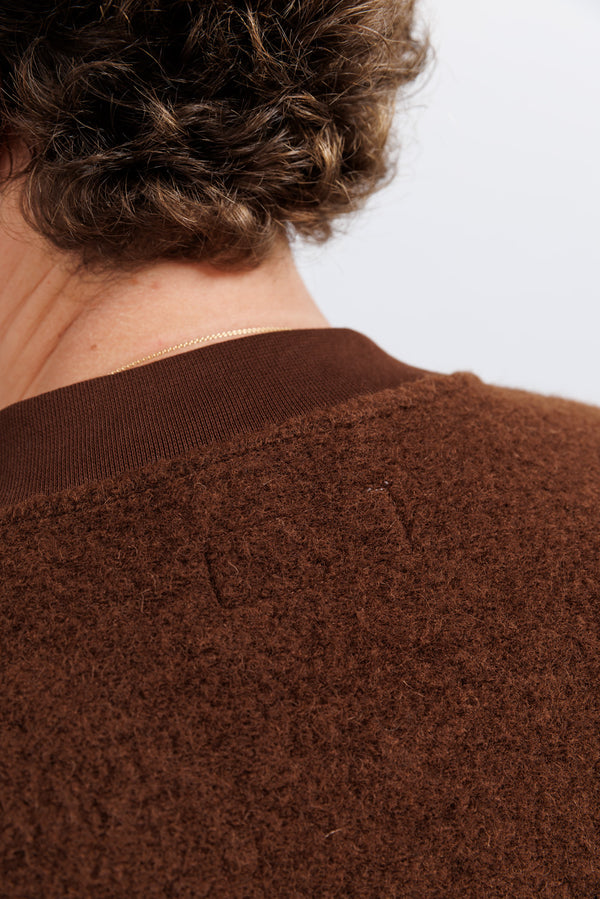 Universal Works Cacao Wool Fleece Zip Waistcoat