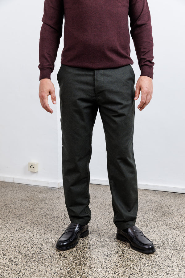 Universal Works Olive Recycled Italian Tweed Military Chino