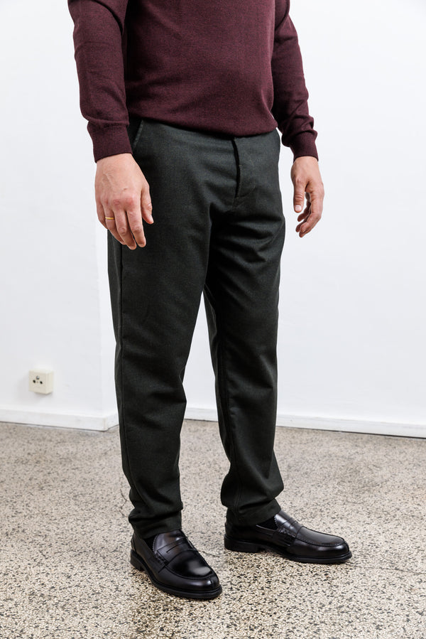 Universal Works Olive Recycled Italian Tweed Military Chino