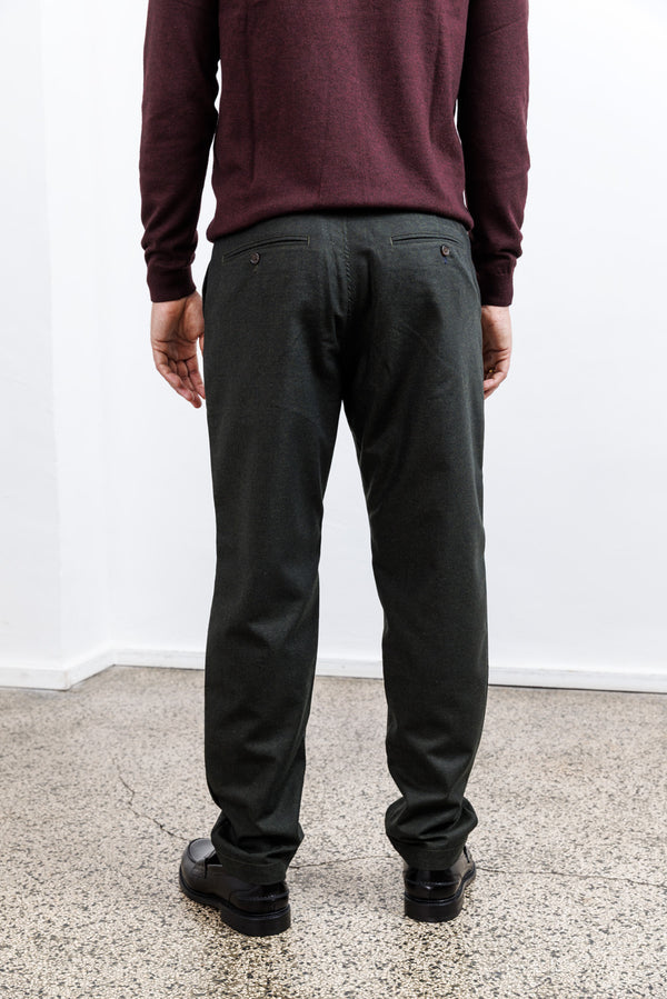 Universal Works Olive Recycled Italian Tweed Military Chino