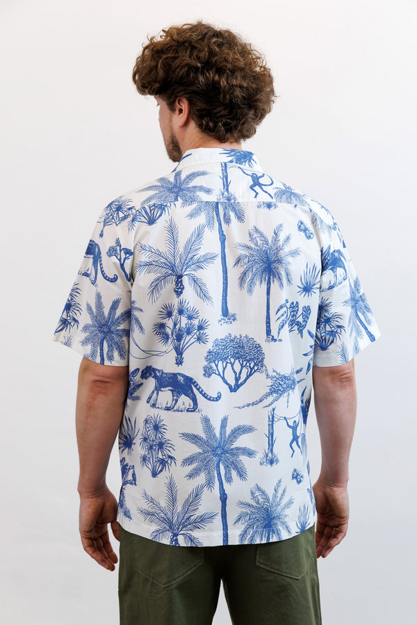 Universal Works Jungle Toile Poplin Camp Shirt White