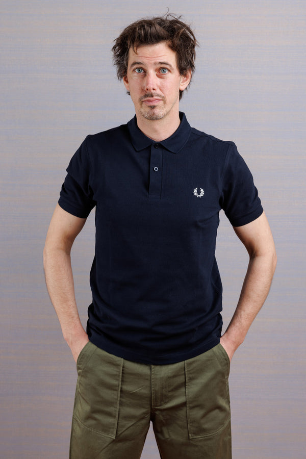 Fred Perry Classic Cotton Piqué Polo Navy