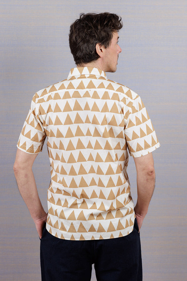 La Paz Short Sleeve Shirt Safari Triangle Pattern